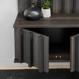Arte Noir Ii Entertainment Unit Graphite Oak Marble White For Tvs Up To 70In - thumbnail 3