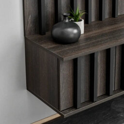 Arte Noir Ii Entertainment Unit Graphite Oak Marble White For Tvs Up To 70In - thumbnail 4