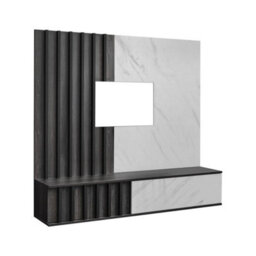 Arte Noir Ii Entertainment Unit Graphite Oak Marble White For Tvs Up To 70In - thumbnail 2
