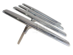 L&F 4 Chrome Furniture Settee Legs Cabinet Sofa Metal Feet 170mm High Chair Beds - thumbnail 8