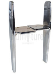 L&F 4 Chrome Furniture Settee Legs Cabinet Sofa Metal Feet 170mm High Chair Beds - thumbnail 2