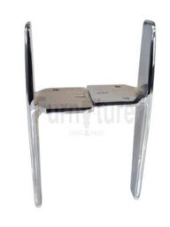 L&F 4 Chrome Furniture Settee Legs Cabinet Sofa Metal Feet 170mm High Chair Beds - thumbnail 1
