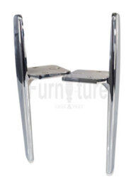 L&F 4 Chrome Furniture Settee Legs Cabinet Sofa Metal Feet 170mm High Chair Beds - thumbnail 4