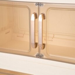 Living And Home Cream-Colored Five-Tier Plastic Storage Cabinet With Wheels, 53.3Cm W X 23Cm D X 123.5Cm H - thumbnail 7