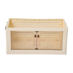 Living And Home Cream-Colored Five-Tier Plastic Storage Cabinet With Wheels, 53.3Cm W X 23Cm D X 123.5Cm H - thumbnail 5