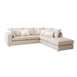 Home & Love Luxury Amalfi Chaise Corner Sofa - Plush Cream - thumbnail 2