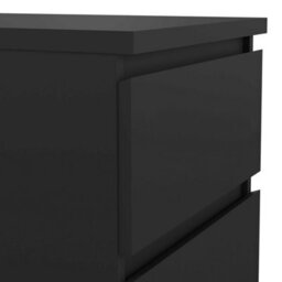 Wyld Haus Budapest Matt Black Narrow 5-Drawer Tall Chest Of Drawers - thumbnail 6