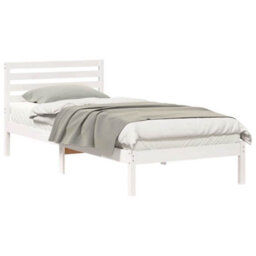 Berkfield Modern With Headboard White 90 X 210 Cm Solid Pine Wood - thumbnail 3