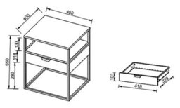 Vcm Metal Bedside Table Side Table Flokas M - thumbnail 5
