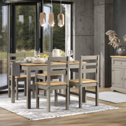 Core Products Corona Dining Table & 4 Chair Set, Grey Waxed & Antique Waxed Pine H75.0Cm X W118.0Cm X L75.0Cm - thumbnail 2