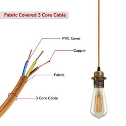 Vintage Industrial Pendant Light Yellow Brass, E27 Spider Ceiling Light (Bulb Included) - thumbnail 6