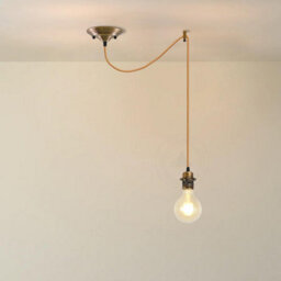 Vintage Industrial Pendant Light Yellow Brass, E27 Spider Ceiling Light (Bulb Included) - thumbnail 3