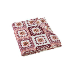 Catherine Lansfield Crochet Print Cosy 130X170Cm Blanket Throw Pink - thumbnail 4
