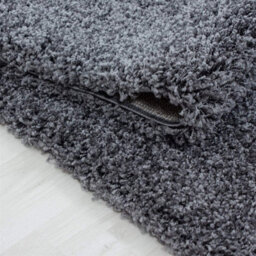 Abaseen 160X230 Cm Dark Grey Shaggy Rug - Soft Touch Thick Pile Modern Rugs - Washable Area Rugs For Home And Office - thumbnail 3