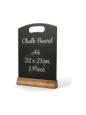 Chabrias Ltd Chabrias A4 Chalkboard Table Sign Wooden Stand Menu Wedding Reserved Display Board - image 1