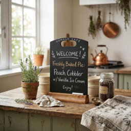 Chabrias Ltd Chabrias A4 Chalkboard Table Sign Wooden Stand Menu Wedding Reserved Display Board - thumbnail 2