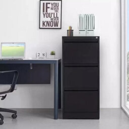 3 Drawer Lockable Heavy Duty File Cabinet Home Office Storage - thumbnail 5