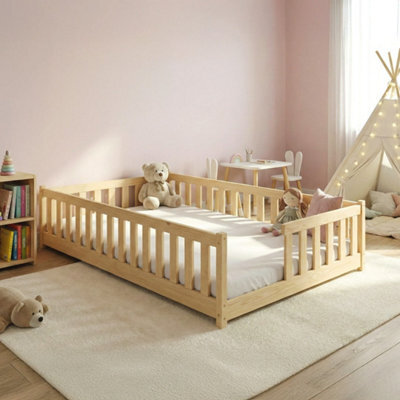 Arte Ivy Pine 120 X 200Cm European Small Double Low Bed - Foam/bonnell Mattress Included - image 1