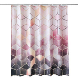 Neel Blue Shower Curtain Polyester Fabric Bathroom With 12 Curtain 180Cm  X 200Cm - thumbnail 8