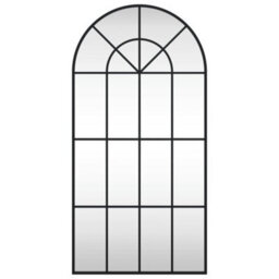 Vidaxl Wall Mirror Black 50X100 Cm Arch Iron - thumbnail 3