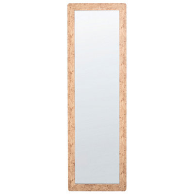Beliani Wall Mirror Galan 50 Cm 160 Cm Light Brown - image 1