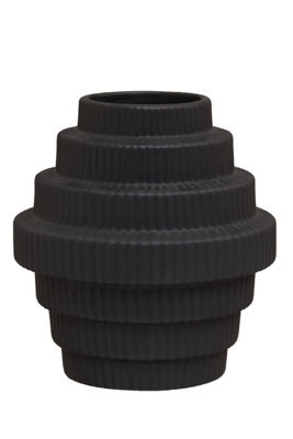Orsina Lightweight Black Small Vase, Versatile And Stylish Flower Ceramic Vase, Modern Design Vase For Flowers - image 1