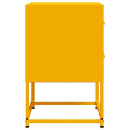Berkfield Bedside Cabinet Mustard Yellow 36X39X60.5 Cm Steel - thumbnail 7