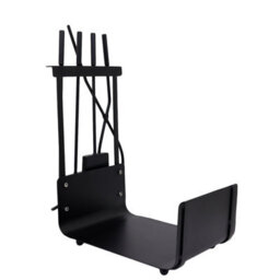 Charles Bentley Hazel Log Holder And Fireset Tool Stand Poker Tongs Brush Coal Shovel Tool Stand - thumbnail 7