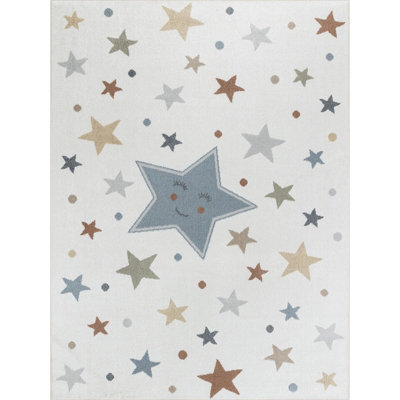 Livabliss Lillian-Kids Beige Blue Orange Green Washable Rug For Children's Rooms 120 X 170 Cm Easy Care, Non Shedding - image 1