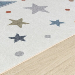 Livabliss Lillian-Kids Beige Blue Orange Green Washable Rug For Children's Rooms 120 X 170 Cm Easy Care, Non Shedding - thumbnail 3