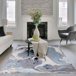 Blue Modern Abstract Optical/ (3D) Easy To Clean Rug For Dining Room Bedroom Livingroom-80Cm X 150Cm - thumbnail 2