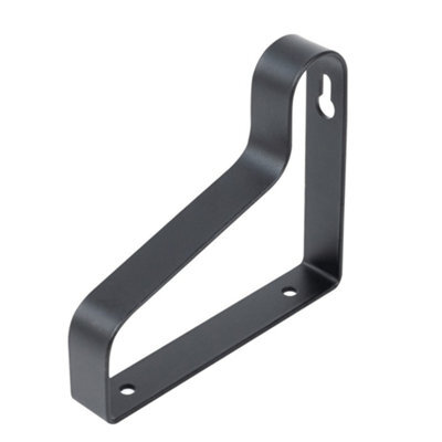 Single Black Powder Coated Wall Mounted Shelf Bracket - Industrial Shelf Support - 120X105mm - image 1