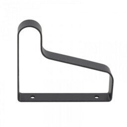 Single Black Powder Coated Wall Mounted Shelf Bracket - Industrial Shelf Support - 120X105mm - thumbnail 3