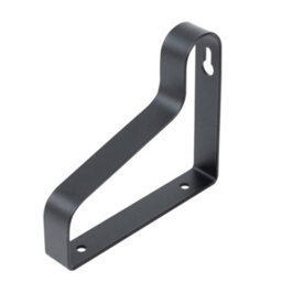 Single Black Powder Coated Wall Mounted Shelf Bracket - Industrial Shelf Support - 120X105mm - thumbnail 1