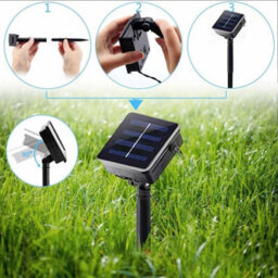 Cool White 7M 50Led Waterproof 50 Led Solar Fairy Flower String Lights Peach Light Garden Outdoor - thumbnail 6