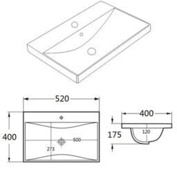 Fluted 500mm Bathroom Vanity Unit Basin Wall Hung Cupboard Soft Close Walnut - thumbnail 3