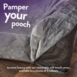 Slumberdown Padded Dog Bed: Cosy Comfort For A Happy Pup, Grey - thumbnail 6