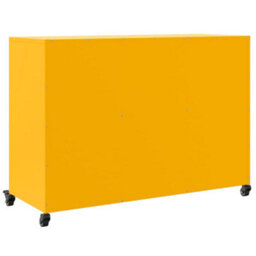 Berkfield Sideboard Mustard Yellow 100.5X39X72 Cm Steel - thumbnail 8