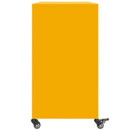 Berkfield Sideboard Mustard Yellow 100.5X39X72 Cm Steel - thumbnail 7