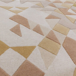 Gold Multi Geometric Optical/ (3D) ,handmade Modern Rug Easy To Clean Living Room And Bedroom-160Cm X 230Cm - thumbnail 2