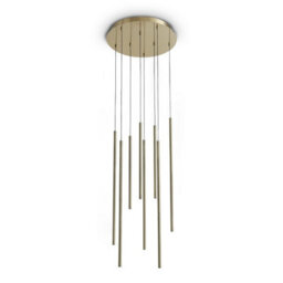 Ideal Lux Luminosa Look Cluster Pendant Ceiling Light Brass 8X Led 1550Lm 3000K