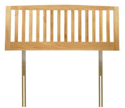 Save On Goods UK 4Ft Small Double 100% Genuine Solid Oak Headboard Bedhead End.oak Wood Wooden, Woodern Style Slat Headboard - thumbnail 2