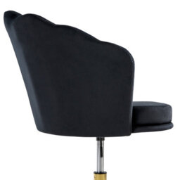 Beliani Desk Chair Monticello Velvet Black - thumbnail 7