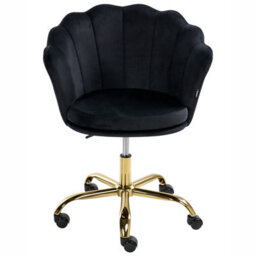 Beliani Desk Chair Monticello Velvet Black - thumbnail 6
