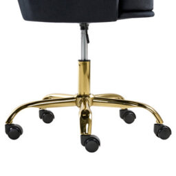 Beliani Desk Chair Monticello Velvet Black - thumbnail 9