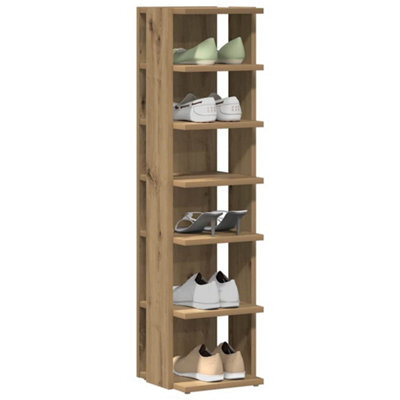 Walplus Shoe Cabinet Artisan Oak 28X27X102 Cm Engineered Wood - image 1