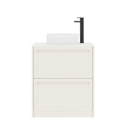 Royal Bathrooms Royal Bathroom Elmore 700mm Classic White Freestanding Bathroom Vanity Unit 2 Drawer Plain White Worktop With Round Basin - thumbnail 7
