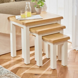 The Furniture Market Cotswold Cream Nest Of 3 Tables