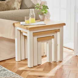 The Furniture Market Cotswold Cream Nest Of 3 Tables - thumbnail 2