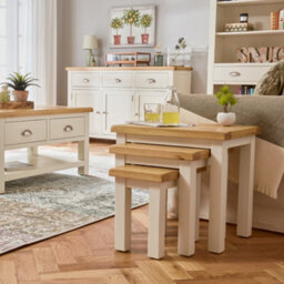 The Furniture Market Cotswold Cream Nest Of 3 Tables - thumbnail 5